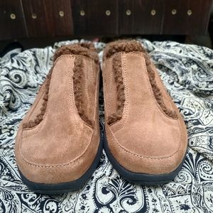 Ryka Suede Slip On, Tan and Taupe, Size 9.5 US.